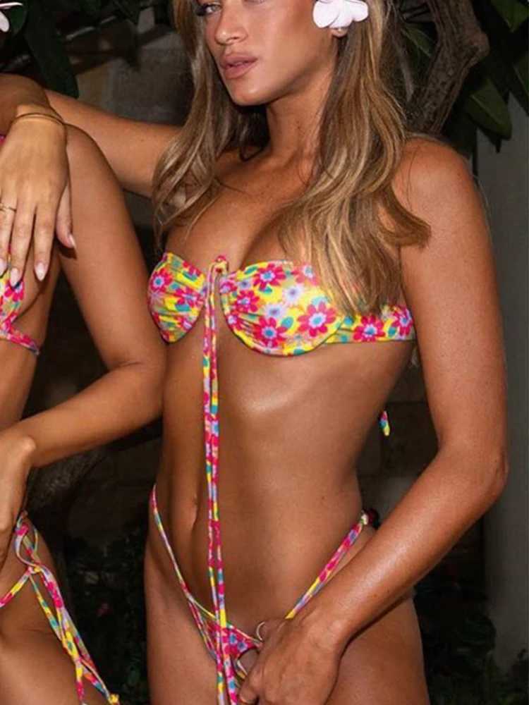 Miyouj Leopard Bikini Set Push Up Bikinis Sexy Swimwear Women 2024 Patchwork Swimsuit Halter Bathing Suits Thong BiquiniT260318