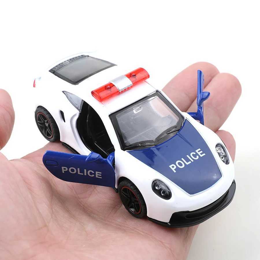 bagged143 911 police Racing Car Alloy Model Car Simulated vehicle children alloy car boys toy model car ornaments Y260319