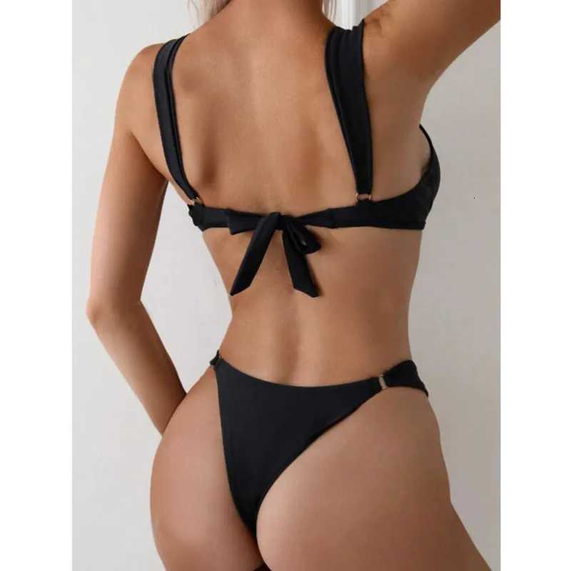 Black Sexy Bikinis Solid Swimsuits Women Swimwear Push Up Female Beach Swim Wear Bathing Suits Brazilian Bikini Set Pool BatherT260318