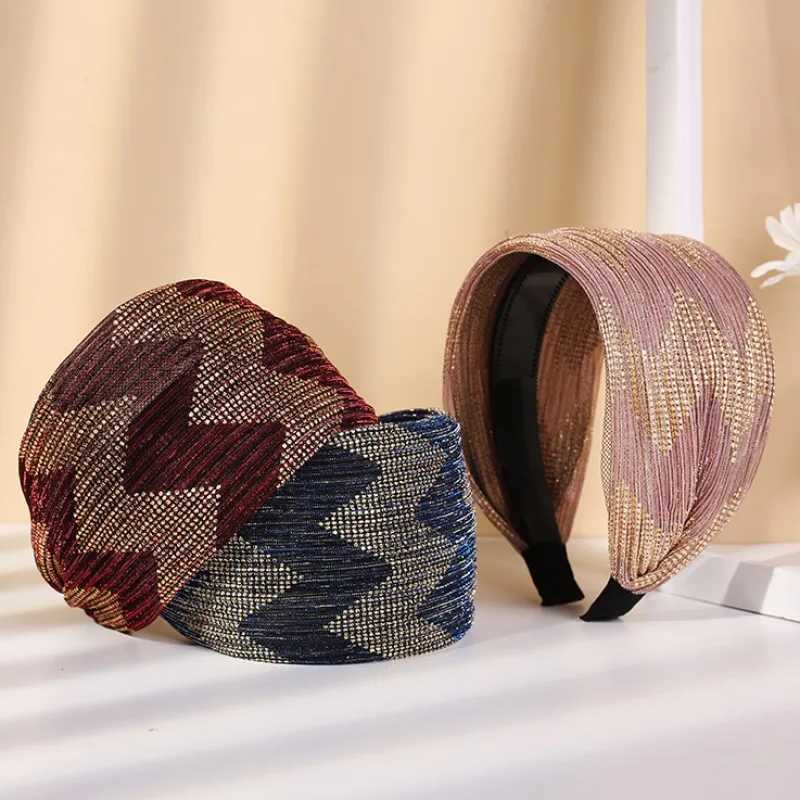 New Lace Headband Wide-Brimmed Non-Slip Coveropaska Do Wlosow Shiny Breathable Hair Fixer Face Washing Headbands for Women H260319