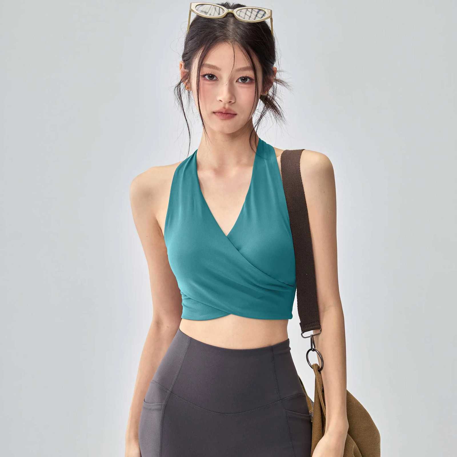 Women Cross Back Yoga Sports Bra Breathable Shock Proof Gym Workout Fitness Push up Top Yoga Running Active Sportswear Vest Bra Z20260319