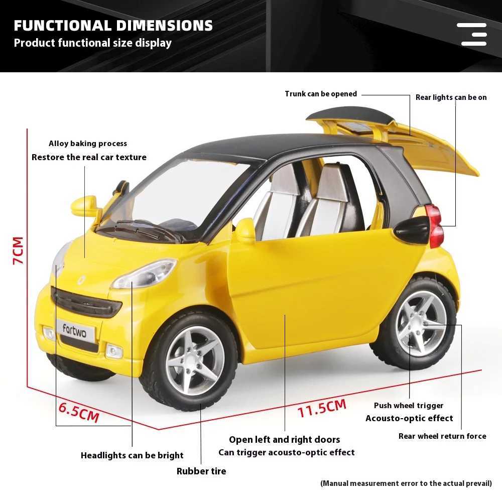132 Mini Version Smart Alloy Childrens Toy Car Boy Cute Car Model With Simulated Sound and Light Door Opening Y260319