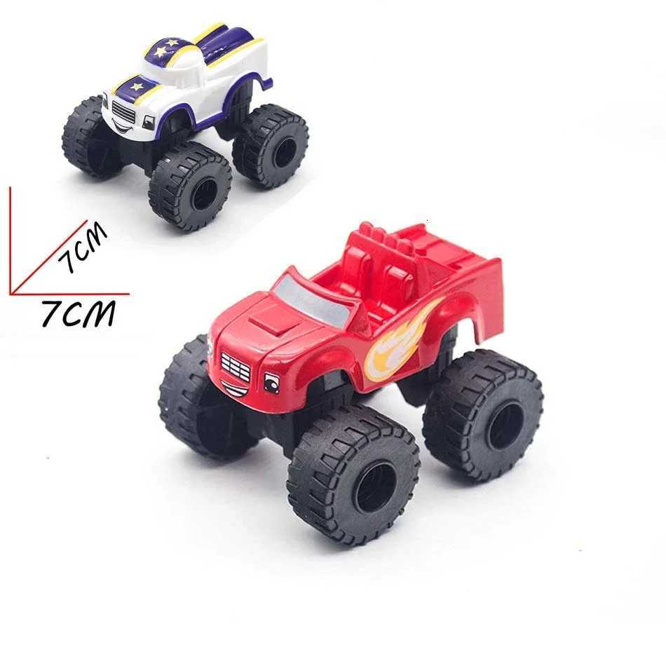 6Pcs Blaze Monster Racing Car Diecast Toy Set Russia Miracle Crusher Truck Vehicle Transformation Toys for Kids Best Gifts Y260319