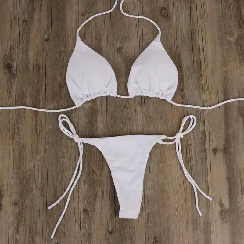 Summer Swimsuit Women Sexy Bikini Set Push-up Padded Bra Thong Two Pieces Swimwear Beachwear Bathing Suit female sexy swimsuitsT260318