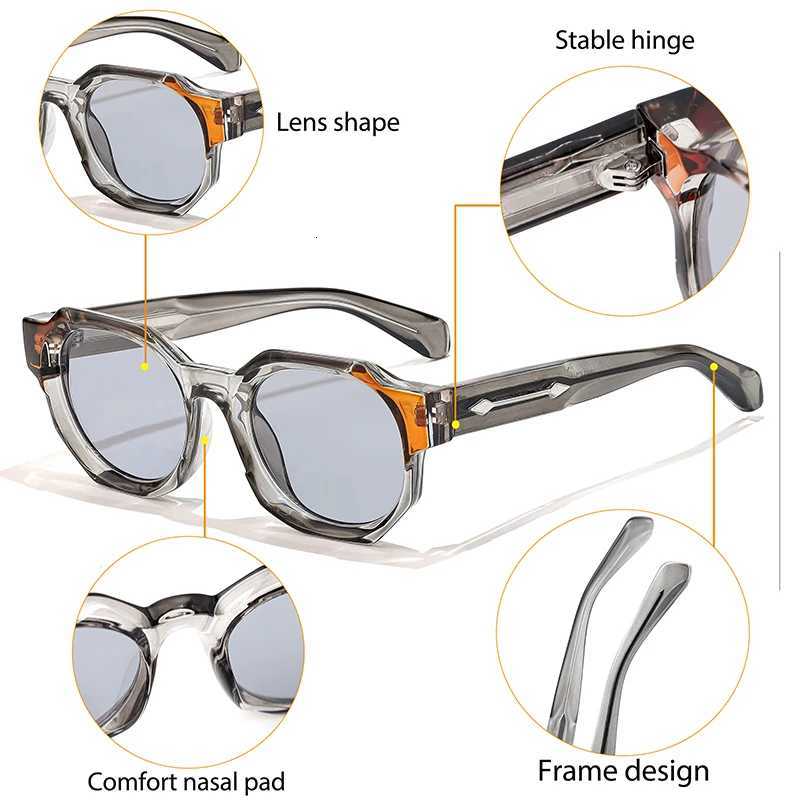 HBK Fashion Punk Sunglasses for Menluxury Brands Polygon Core Insert Leg Sun Glasses Women Summer Beach Party Ideal Choice H260319 - view 7