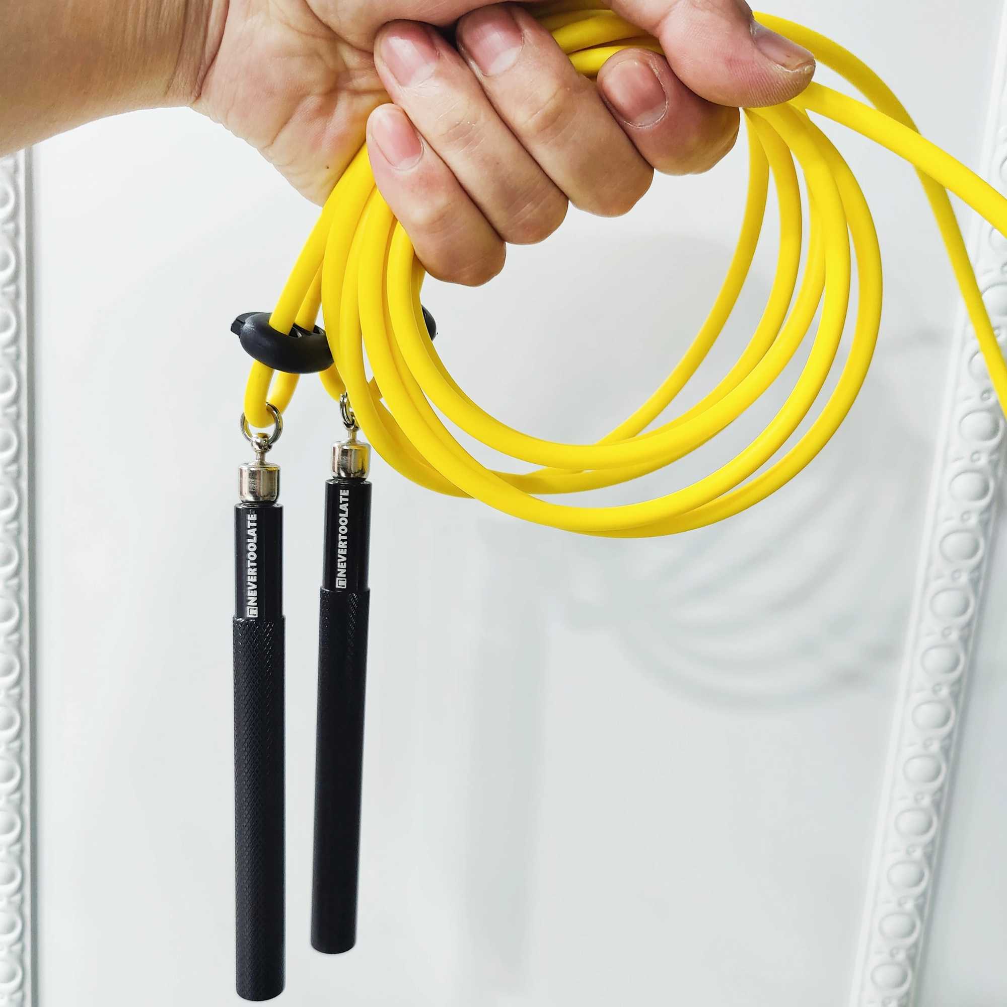 ANTI COLD ALLOY ROPE PVC PU no limit 360 rotate bearing jump rope 6mm rope cord no tangle skip ropE M260319