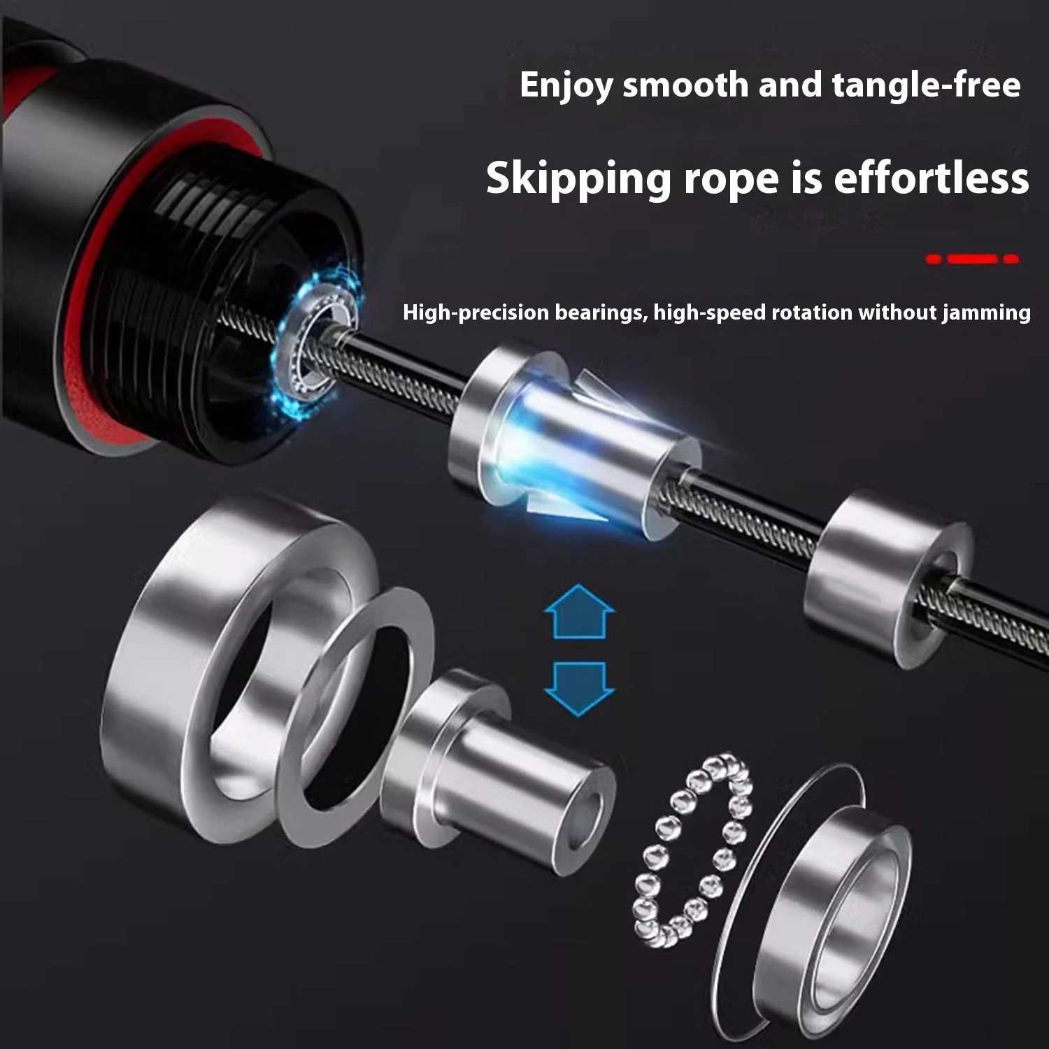 For Jumping Rope Weighted Speed Jump Rope Gym Equipment for Home Boxing Train Non-slip Handle Tangle-free Jumping Fitness M260319