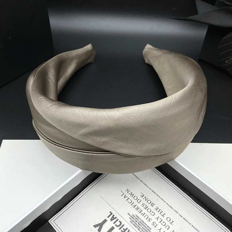 Satin headband for women new high skull top adult headpiece wide edge compression headband H260319