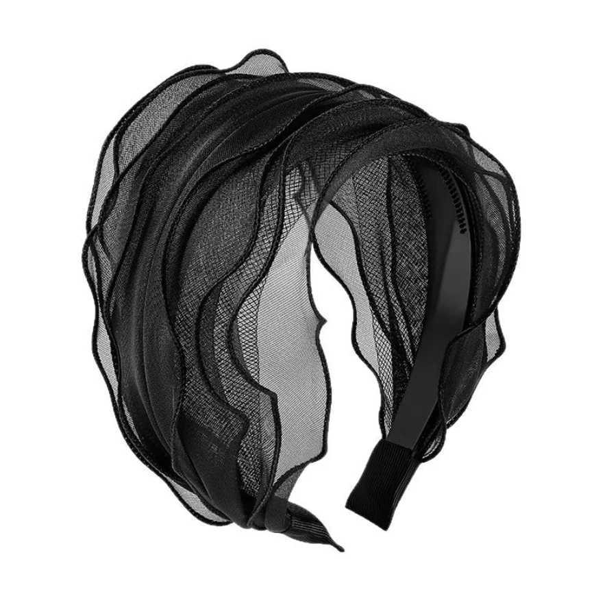 Wide Women Hairband Solid Lace Turban Solid Elastic Hair Bands Hair Accessories Headband for Women Girls Headdress Dropship Gift H260319