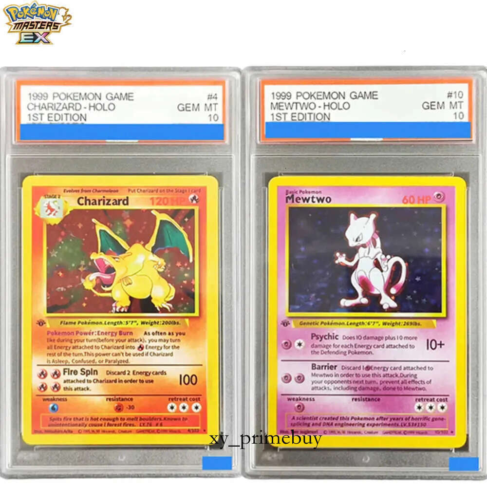 DIY 1999 GAME 1ST EDITION CHARIZARD MEWTWO GYARADOS BLASTOISE HOLO Grade 10 Collection Card L251225F6J1