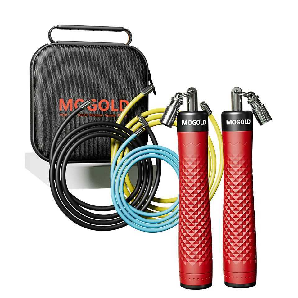 1 Set MOGOLD Professional Jump Rope Adult Weighted Fat Burning Body Shaping Indoor Gym Workout Equipment Aerobic Unisex M260319