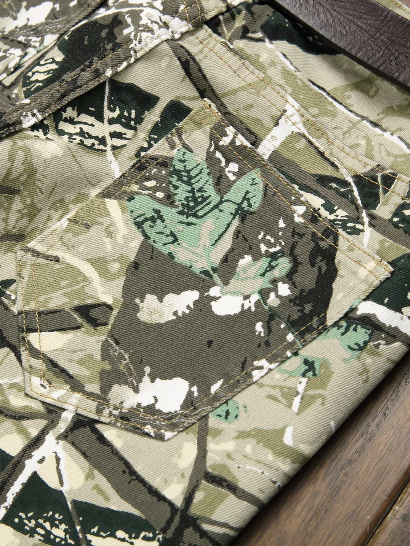 Stylish Mid Stretch Slim Fit Jeans - Mens Mid Waist Distressed And Ripped Denim Jeans With Tassels For All Seasons Street Wear a02 M260319