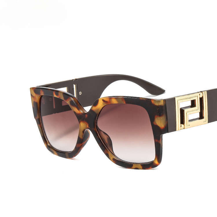 European and American Large Frame Hollow 2022 New Trendy Personality Square Catwalk Sunglasses Couple Ins Glasses