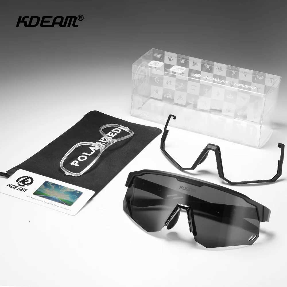 KDEAM High-End Sports Sunglasses Polarized Mens Cycling Glasses Dismountable TR90 Frame And Nose Pads Easy To Exchange H260319 - view 7