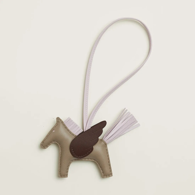 Handmade Little Pegasus Bag Charm High-end Sheepskin Hand-sewn Rodeo Pony Pendant Keychain Car Hanging Decoration