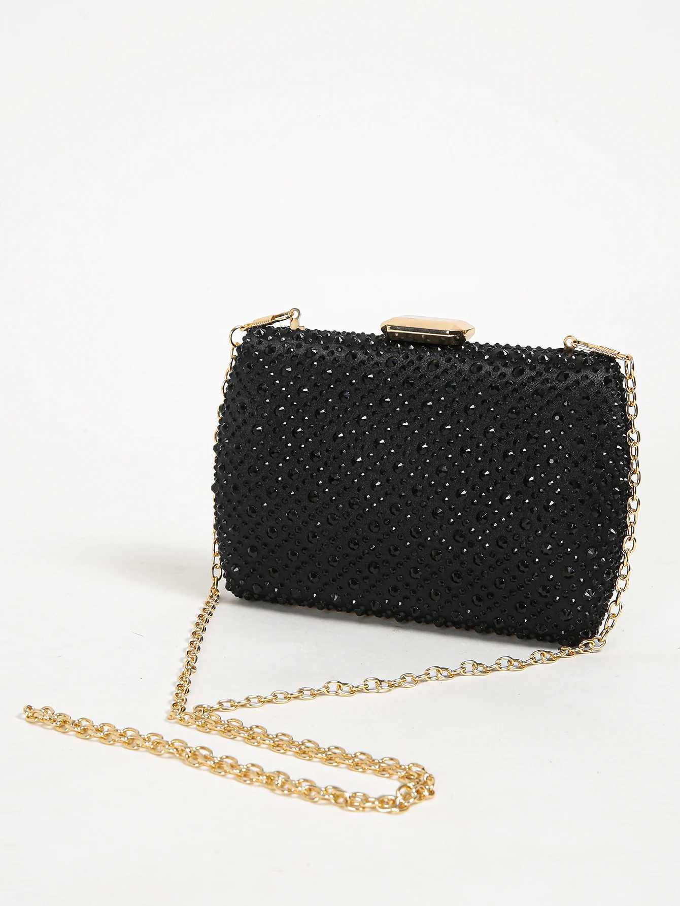 Womens Evening Bag Sparkling Rhinestone Wedding Evening Party Clutch Handbag Purse Chain Shoulder Crossbody Bag W260319 - view 5