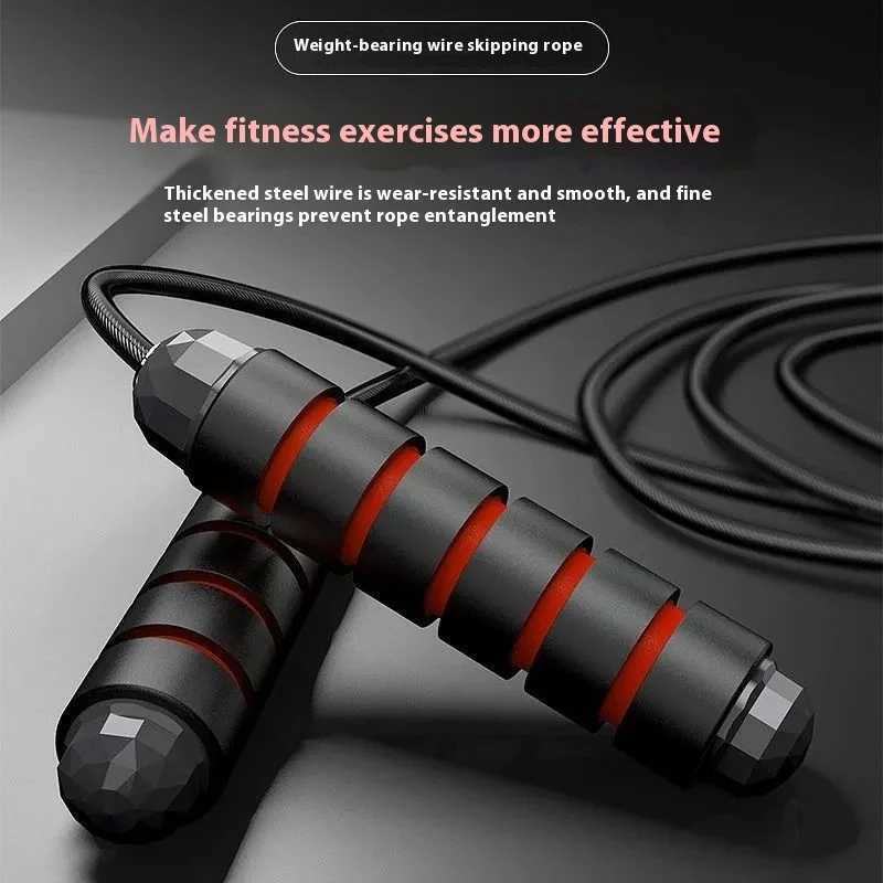 For Jumping Rope Weighted Speed Jump Rope Gym Equipment for Home Boxing Train Non-slip Handle Tangle-free Jumping Fitness M260319