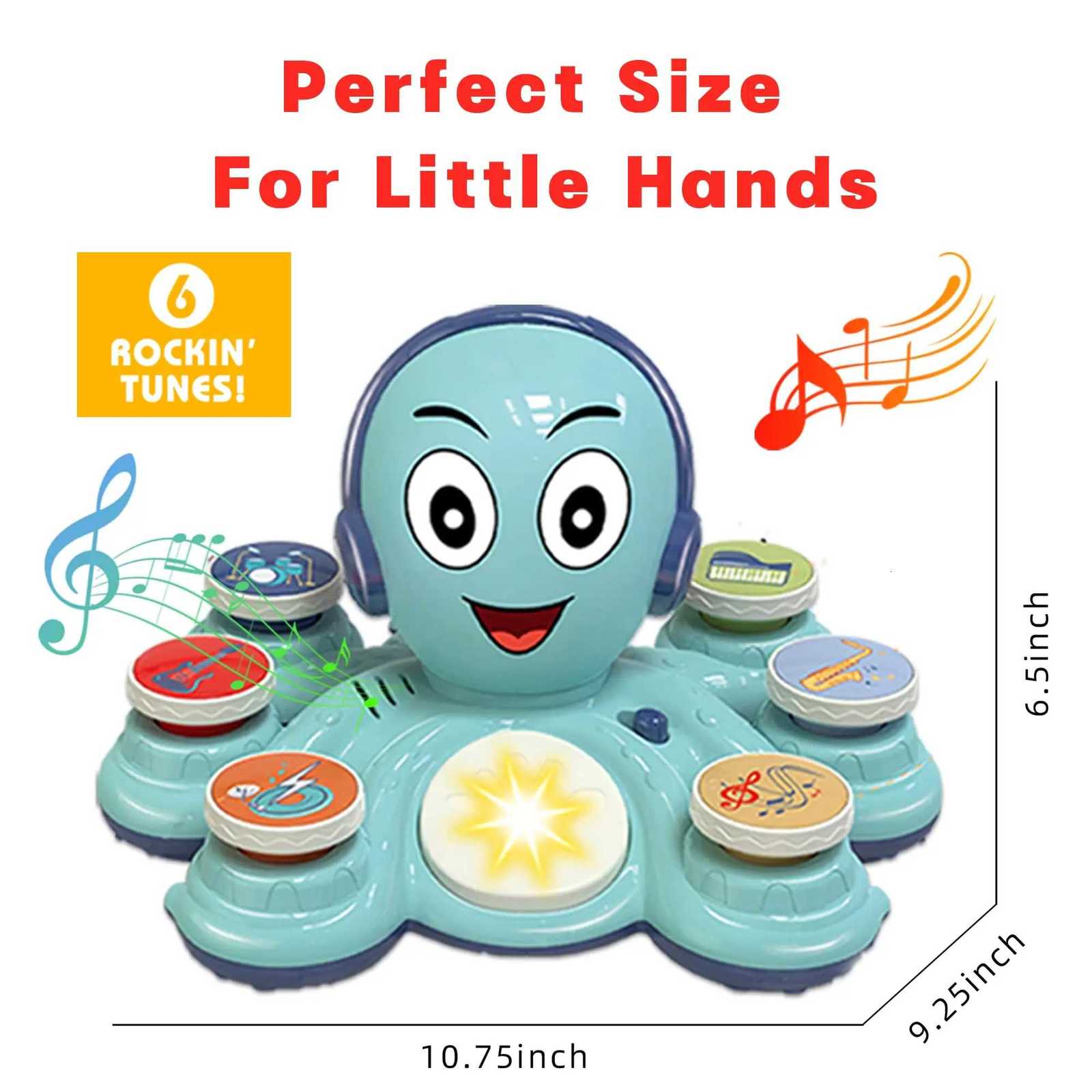 Baby Musical Octopus Toy for Toddlers Preschoolers Interactive Educational Music Learning Toy with Fun Lights Sounds Gift Y260319