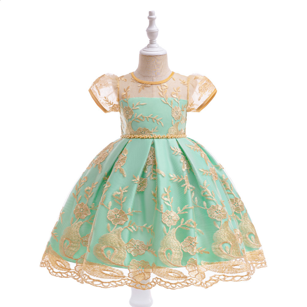 Baby Christmas Dress for Girls Toddler Kids Long Sleeve Lace 1st Birthday Clothes Little Girls Tutu Princess Wedding Party Gown 240704