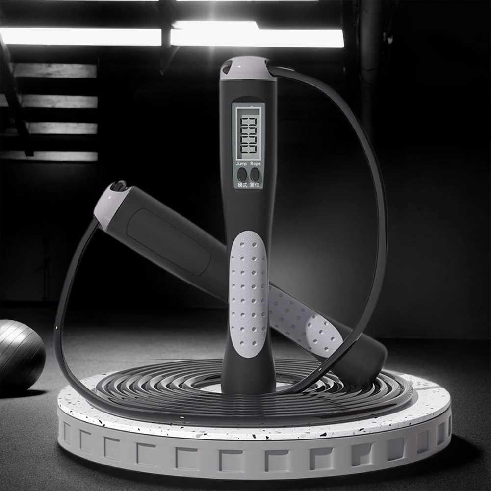 Counting Jump Rope Skipping Rope with Counter Digital Jump Rope Skipping Long Jump Rope for Gym Fitness Exercise M260319