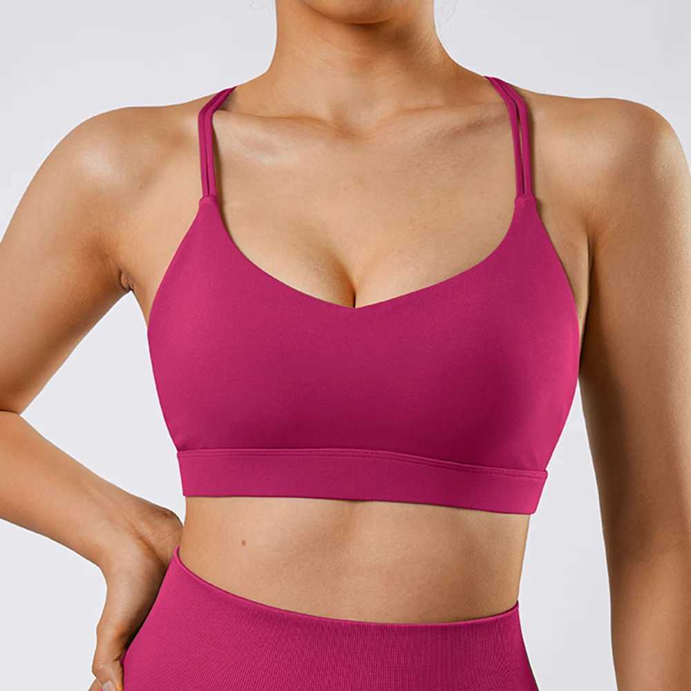 Fitness Sports Bra for Women Push Up Cross Back Shockproof Running Training Workout Gym Yoga Underwear Crop Tops Female Z20260319
