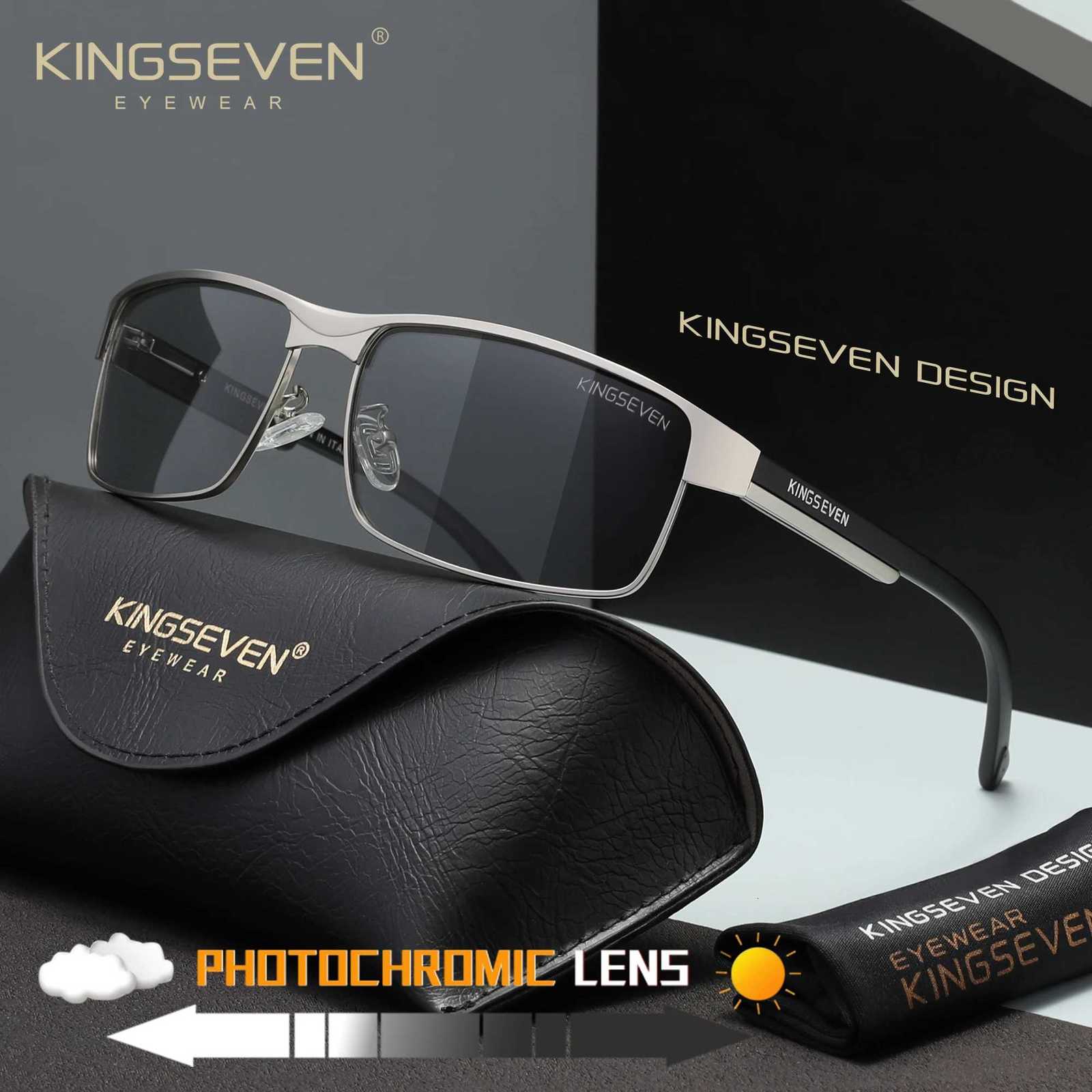 KINGSEVEN Men Polarized Sunglasses Driving UV400 Anti-Glare High Quality Glasses Male Causal Rectangle Fashion Outdoor Eyewear H260319 - view 4