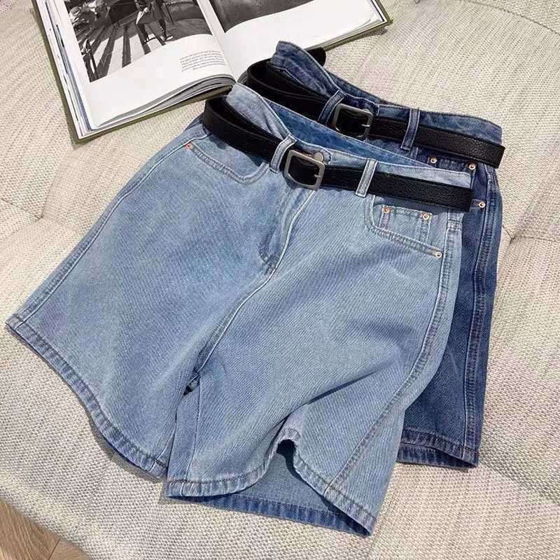 Summer Female Korean Leisure High Waist Jeans Lady Classic Solid Thin Denim Shorts Girls Retro Fashion Short Pants M260319