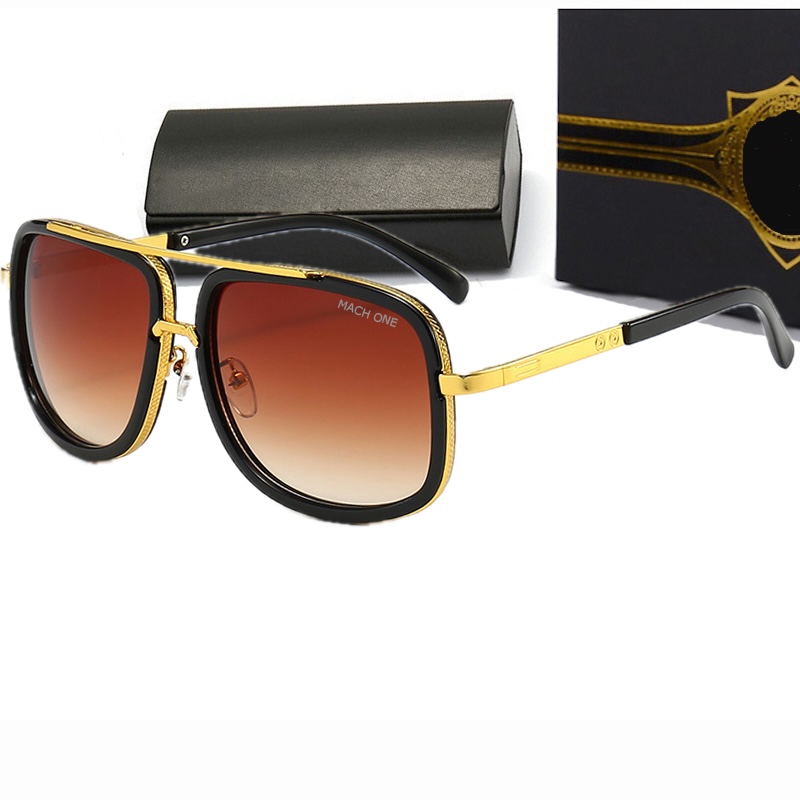 Mach-One Luxury Brand Sunglasses Men Casual Business UV400 Driving Women Outdoor Retro Couple Designer Glasses Big Steampunk Hip hop Rock IVSTA Fashio