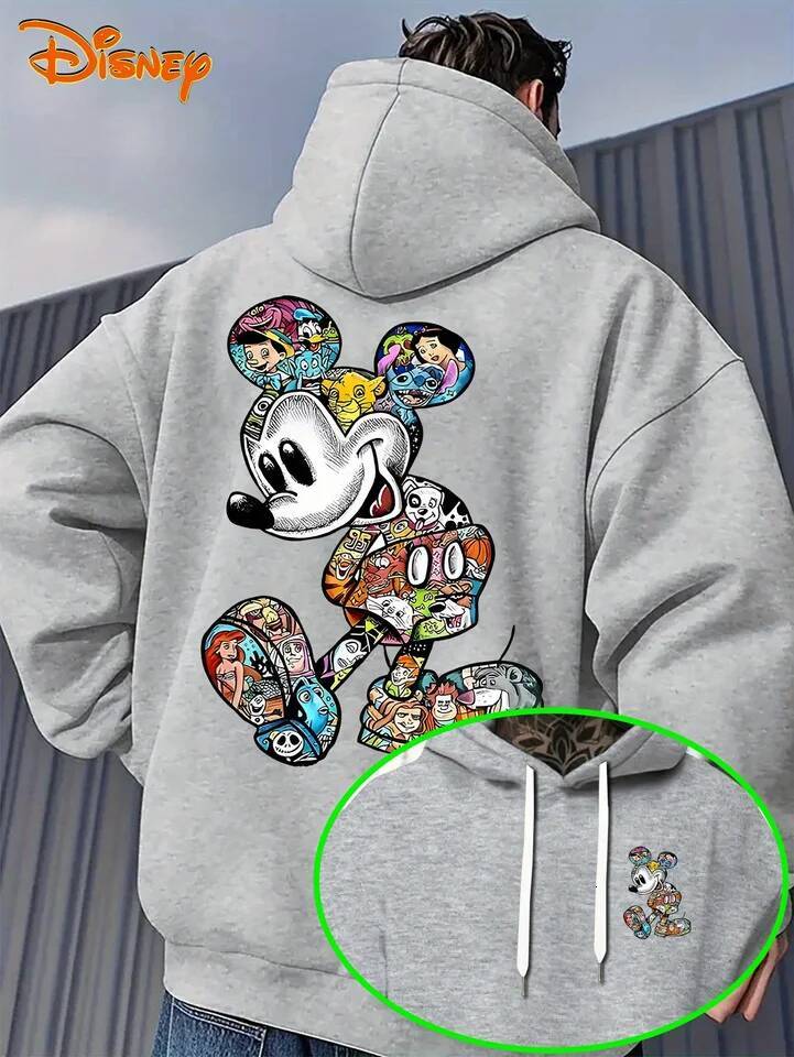 Disney Mickey Mouse Men's Hoodie Autumn Winter Casual Unisex Pullover Sweatshirt Tracksuit Clothing Hoody Oversized Streetwear - view 4