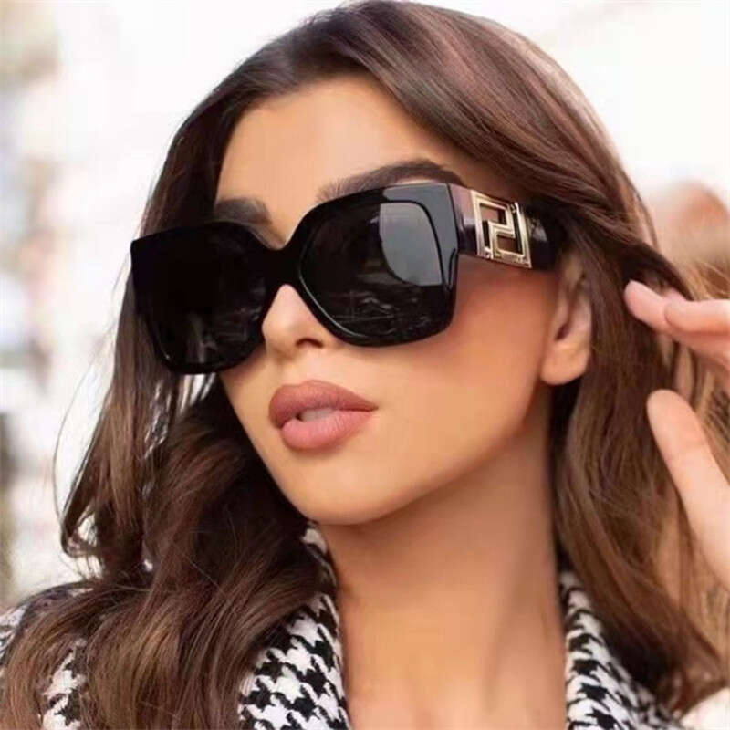European and American Large Frame Hollow 2022 New Trendy Personality Square Catwalk Sunglasses Couple Ins Glasses