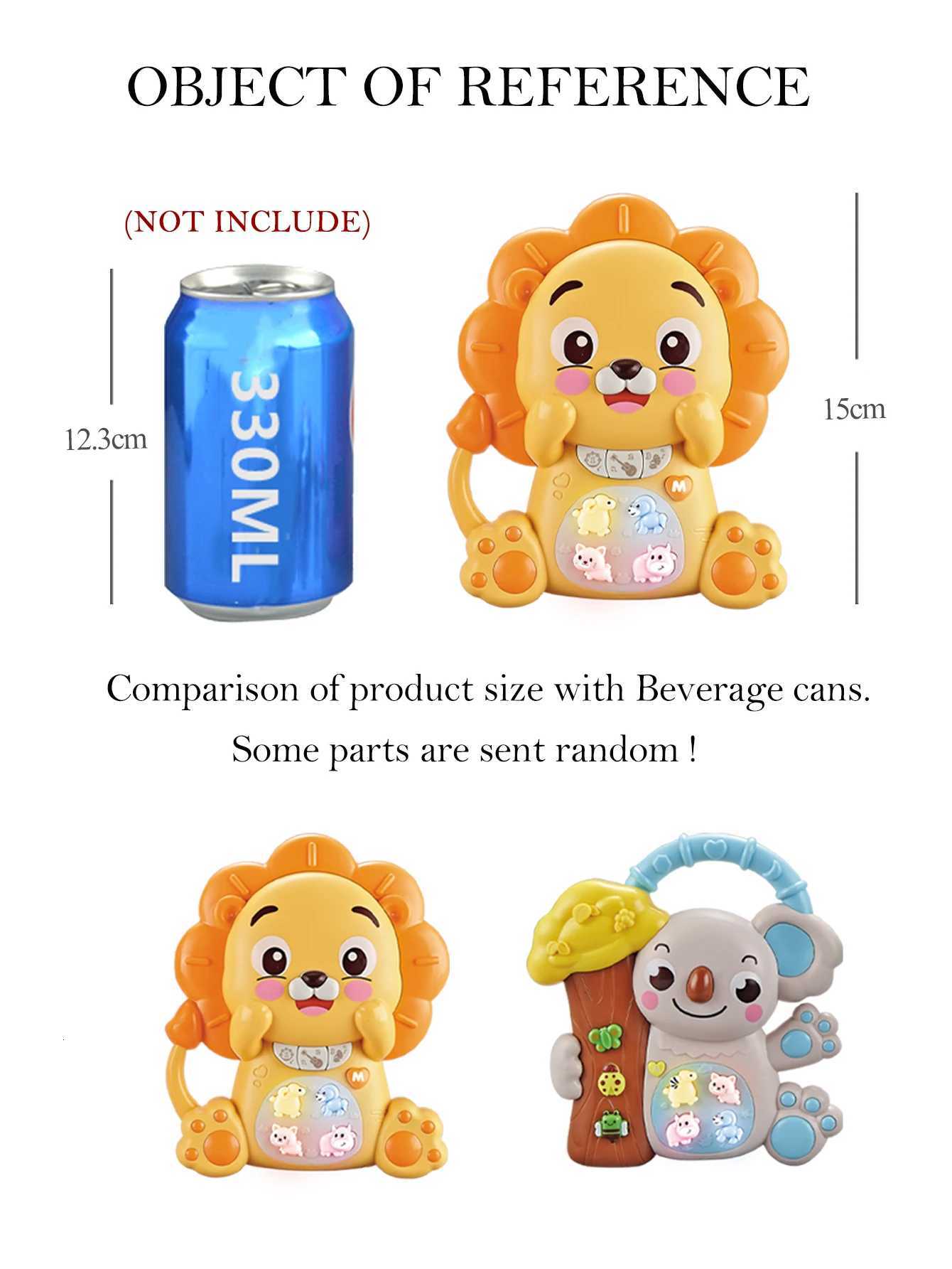 Cartoon Animal Electronic Keyboard Lighting Music Piano Multi-mode Sound Effect Switching Puzzle Early Education Toys for 3 Y260319