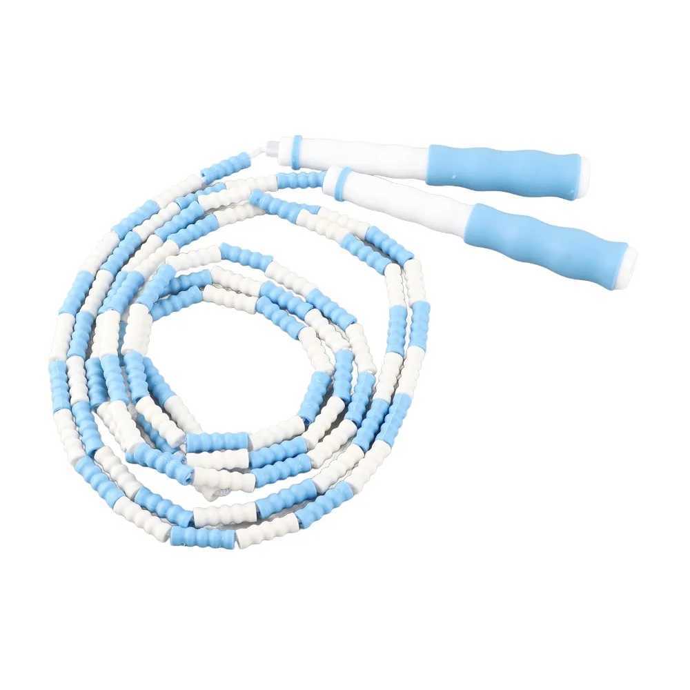 Rope Skipping PP Plastic Segmented Jumping Rope Soft Beaded Anti-Slip Handle Beaded Jump Rope Adjustable Jump Rope Keeping Fit M260319