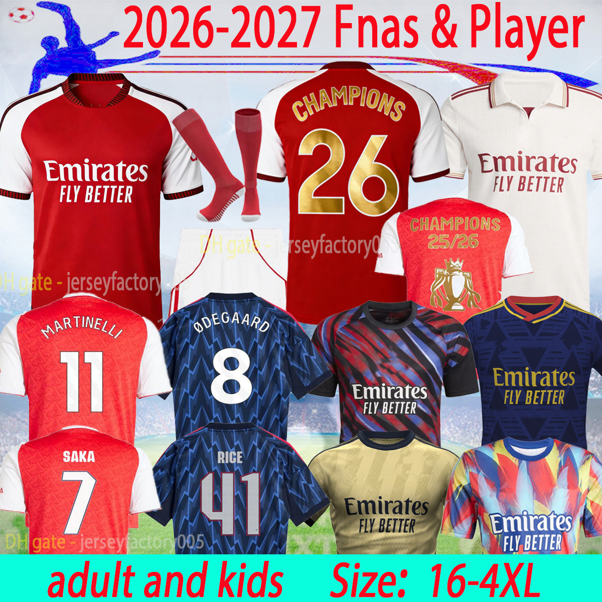 26 27 SAKA Arsenally RICE G.JESUS soccer jerseys special edition 2026 home 3rd kids kit ODEGAARD J.TIMBER HAVERTZ TIERNEY WILLIAN SMITH ROWE football shirt 16-4XL