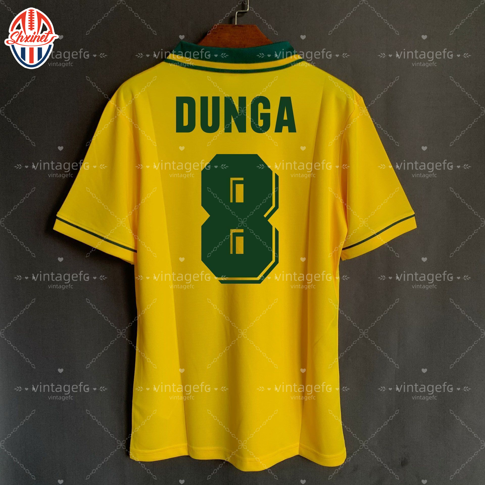 Vintage Brazil National Team Soccer Jersey - Ronaldo #9 & Ronaldinho #11 from World Cup 2002
