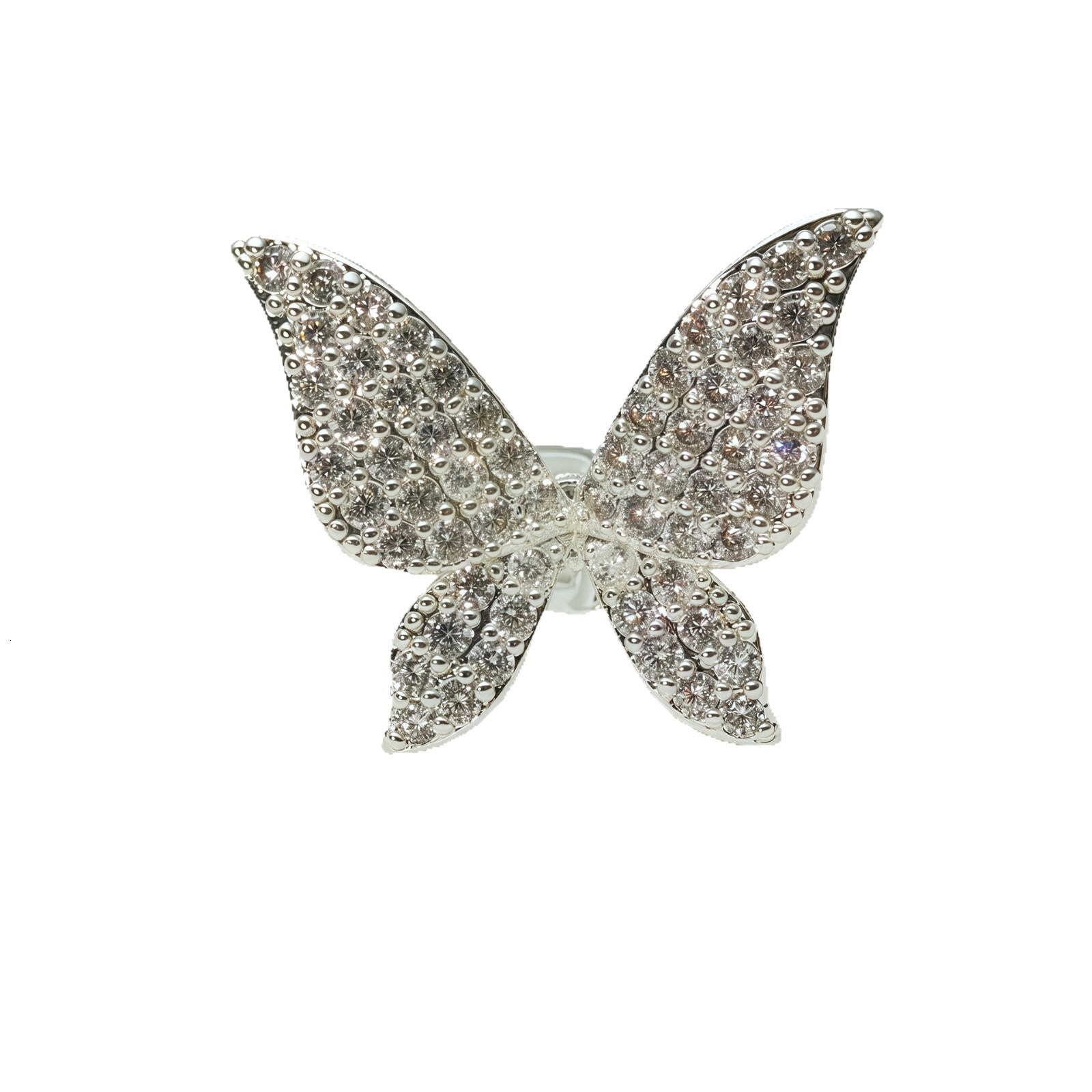Luxury Earrings Jewerly Real Gold Plated Micro Inlaid Full Diamond Butterfly Clip For Women Super Shiny Unique Earrings Minimalist Ear Cuff Accessory 