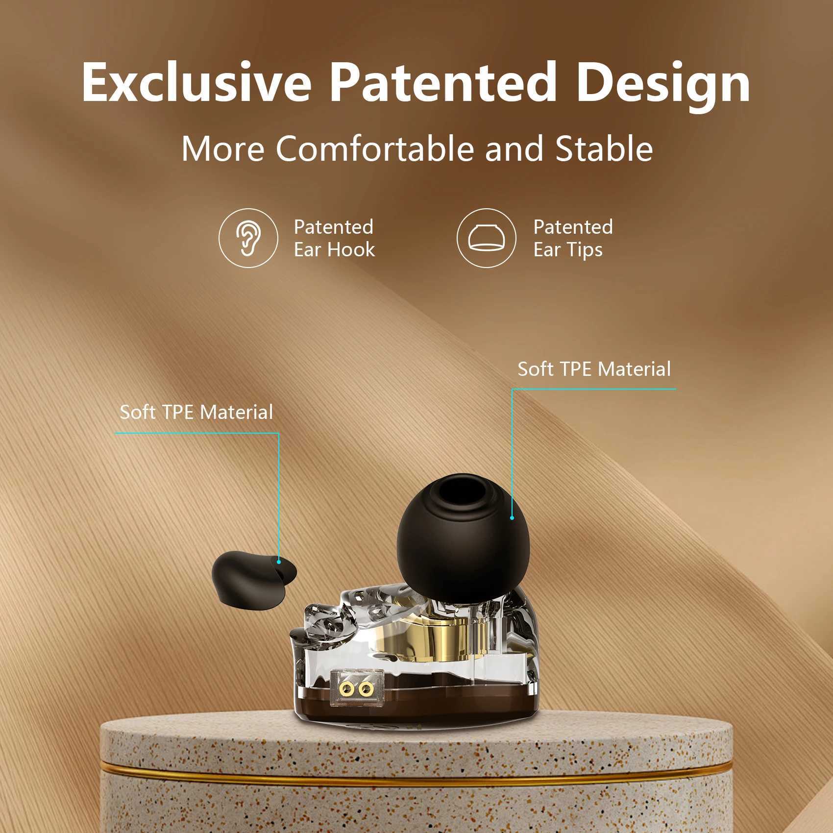 CCZ in ear HiFi bass immersive sound headphones for drummers musicians singers stage earplugs patented earplug headphones D260319