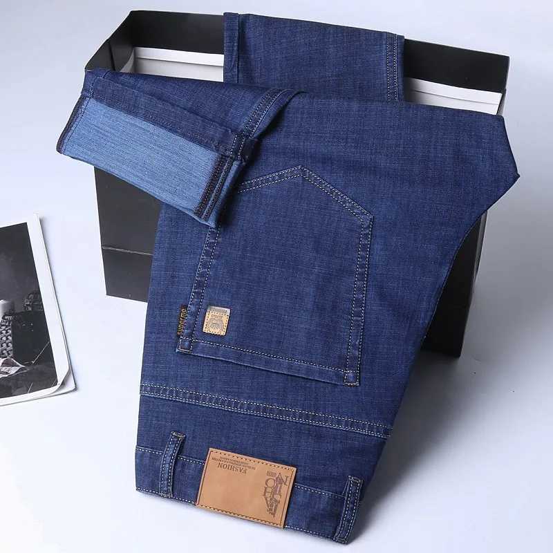 Vintage Jeans Men Chic Summer Fashion All-match Loose Wide Leg Trousers Denim Cozy High Waisted Teen Unisex Straight Casual Pant M260319