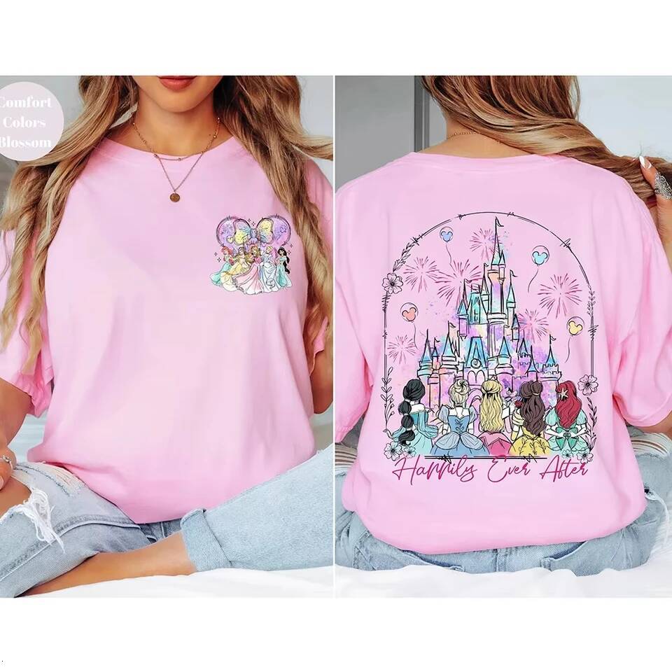 New Disney Women's Breathable T-shirt Cotton Fabric Version Loose Casual Round Neck Short Sleeve Design