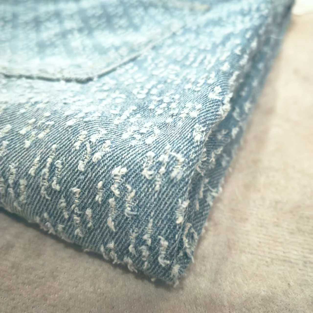 Jeans men Fashion hombre Jacquard Pattern Denim Pants Male Straight Fitting Baggy Bottoms Distressed Wide Jeans For Men M260319