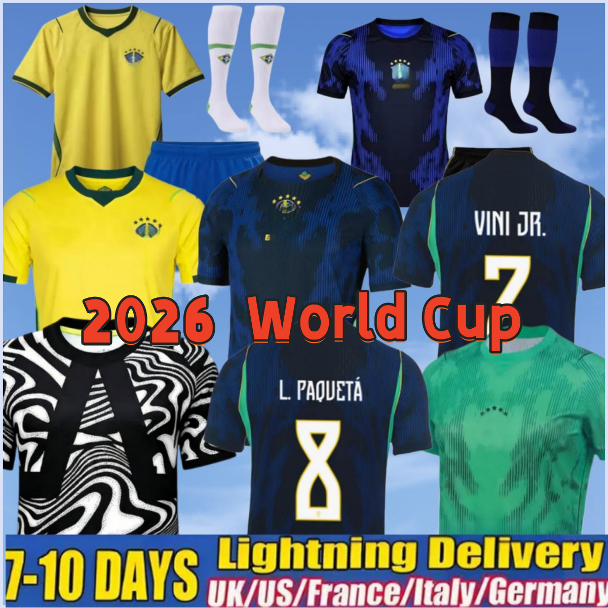 Brazil Soccer Jersey 2026 world cup brasil Football Shirt kit 26 27 RICHARLISON NEYMAR JR RODRYGO VINI JR RAPHINHA Men kids kit uniforms casima player version888