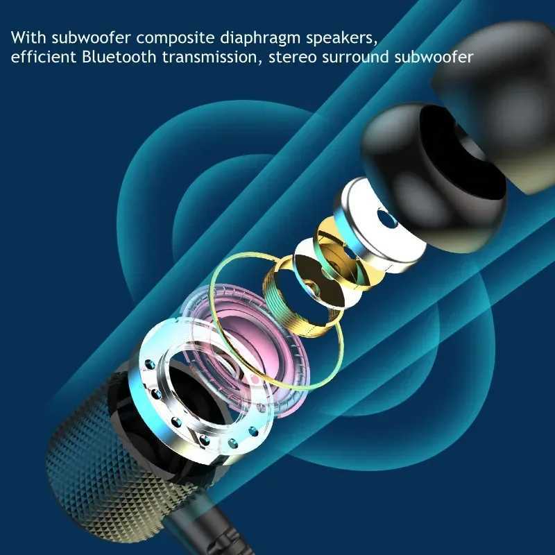 Magnetic Neckband Earphone 130mAh Wireless Bluetooth Running Sports Headphones Earplug Waterproof Noise Cancele with Microphone D260319