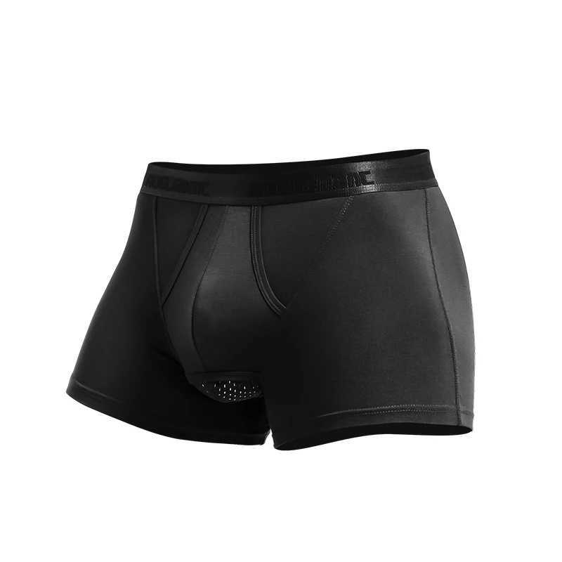 Mens Underwear with Separate Pouch Design Modal Fabric Scrotal Support Boxer Briefs D260319