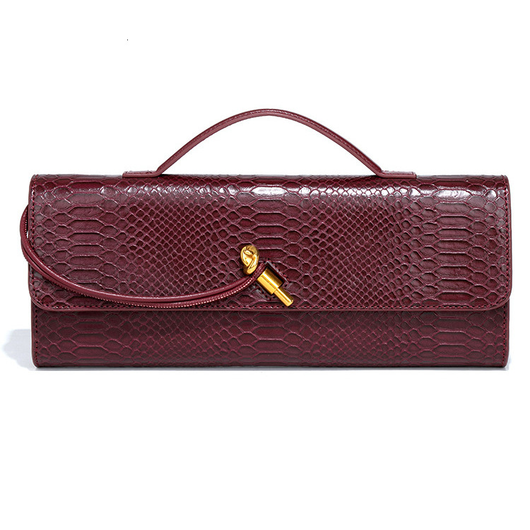 2026 Luxury Fashion Horizontal Women's Handbag Trendy Retro Stone Pattern Chinese Style Stick Bag Organ Versatile Single Shoulder Crossover Banqu