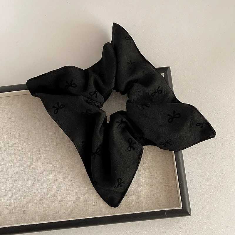 Bow Polka Dot Square Towel Large Intestine Hair Band High Sense Retro Headband Ball Head Rubber Band Hair Accessories Hair Band H260319