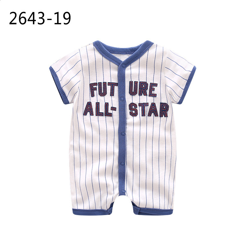 Baby clothes short-sleeved summer outfit pure cotton baby jumpsuit thin and super cute crawling suit newborn romper