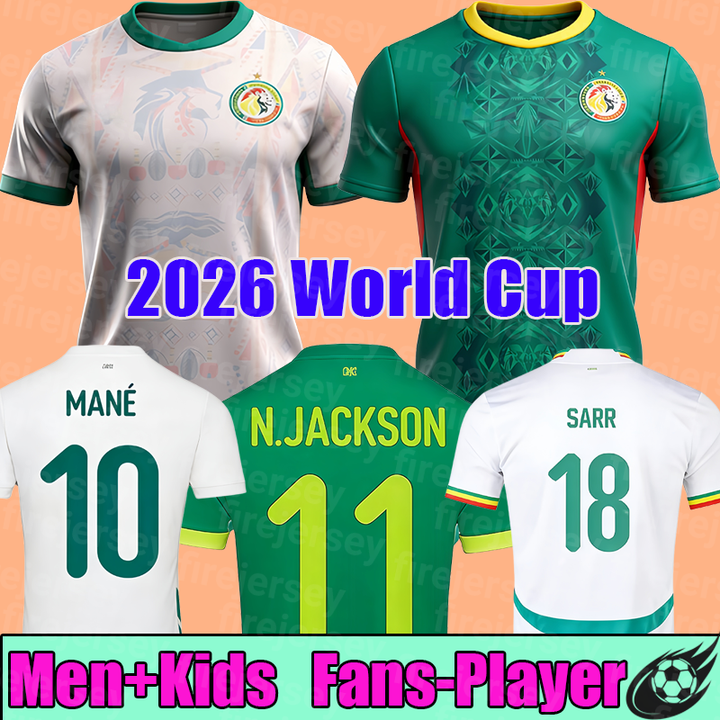 Senegal jersey 2026 World Cup 26 27 Football Jersey KOULIBALY SARR GUEYE GUEYE Kit Senegal National Team Fans Player Men home away Set S-4XL