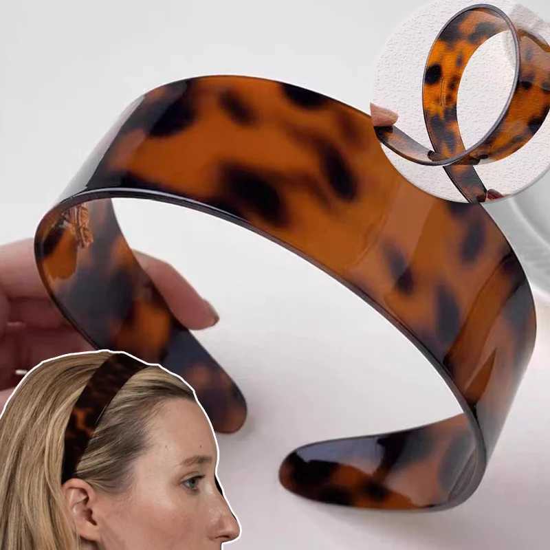 Creative Skincare Headband Tortoiseshell Print Non Slip Hair Band For Washing Face Makeup Acetate Vintage Style Headwrap Women H260319