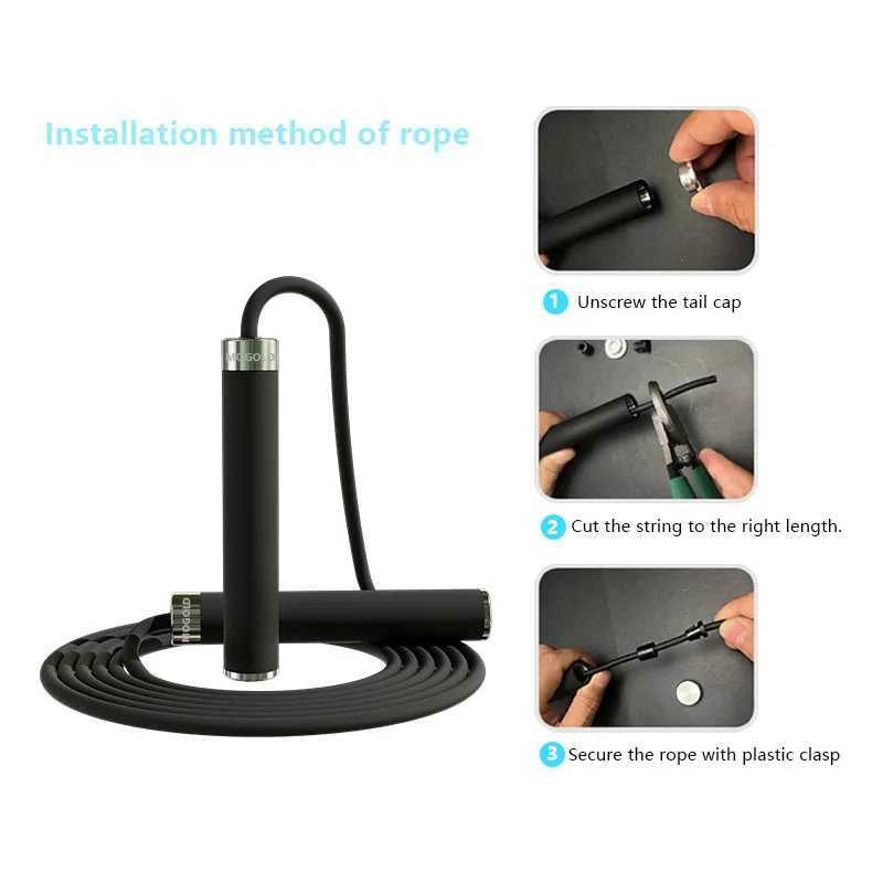 Boxing Jump rope sport Excercise Adults lose weight Diet Length Adjustable Jumping Rope for Beginners Dual Ball Bearing Design M260319