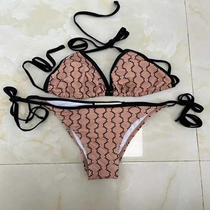 2025 summer womens bikini swimsuits Stylish sexy women bikinis swimsuit sets triangle straps beachwear party backlessT260318