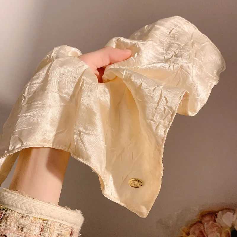 1/2pcs Satin square scarf large intestine headband French high-end feel large square hair tie headband accessory H260319